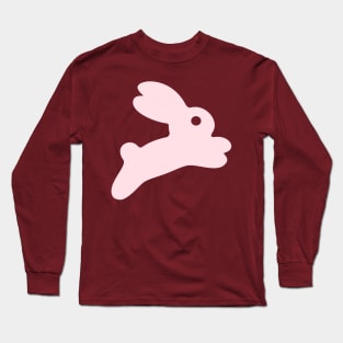 Cute Pink Jumping Bunny Long Sleeve T-Shirt